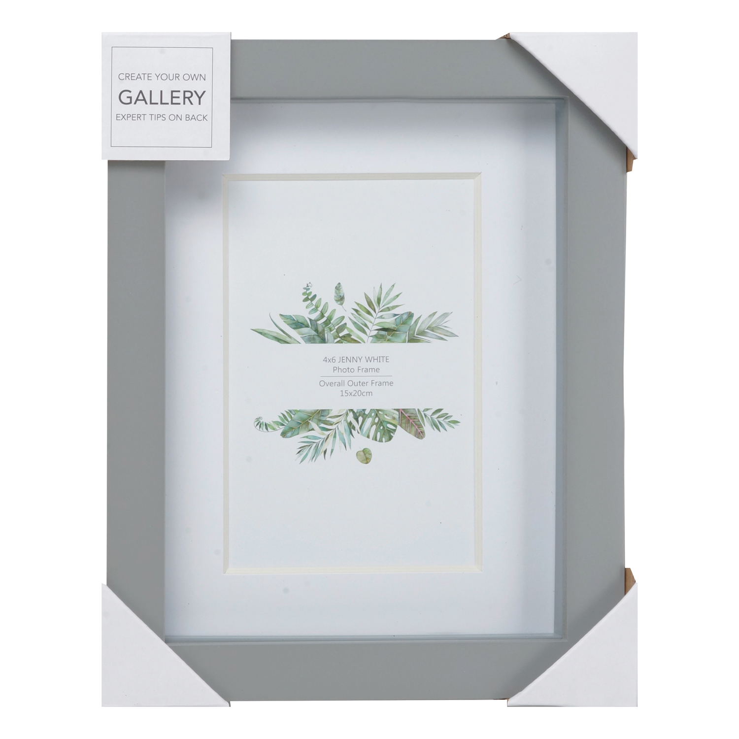 Jenny Grey Photo Frame 4x6" Home Store + More